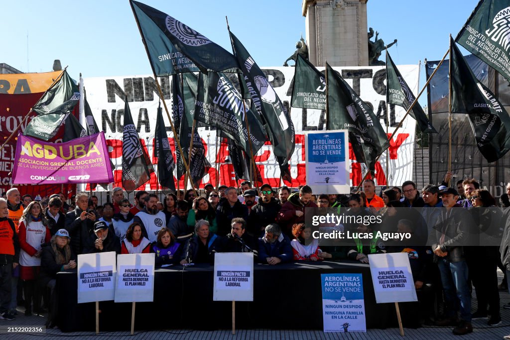 Workers Unions Call Second General Strike Against President Milei's Administration