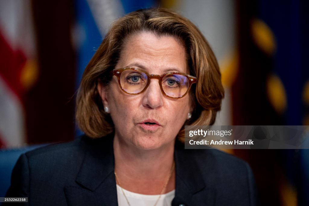 Lisa Merrick Deputy Attorney General Lisa Monaco speaks at an Election Threats ...