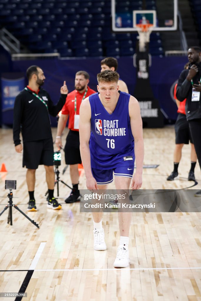 Dalton Knecht Does The Agility Drill During The 2024 NBA Combine On