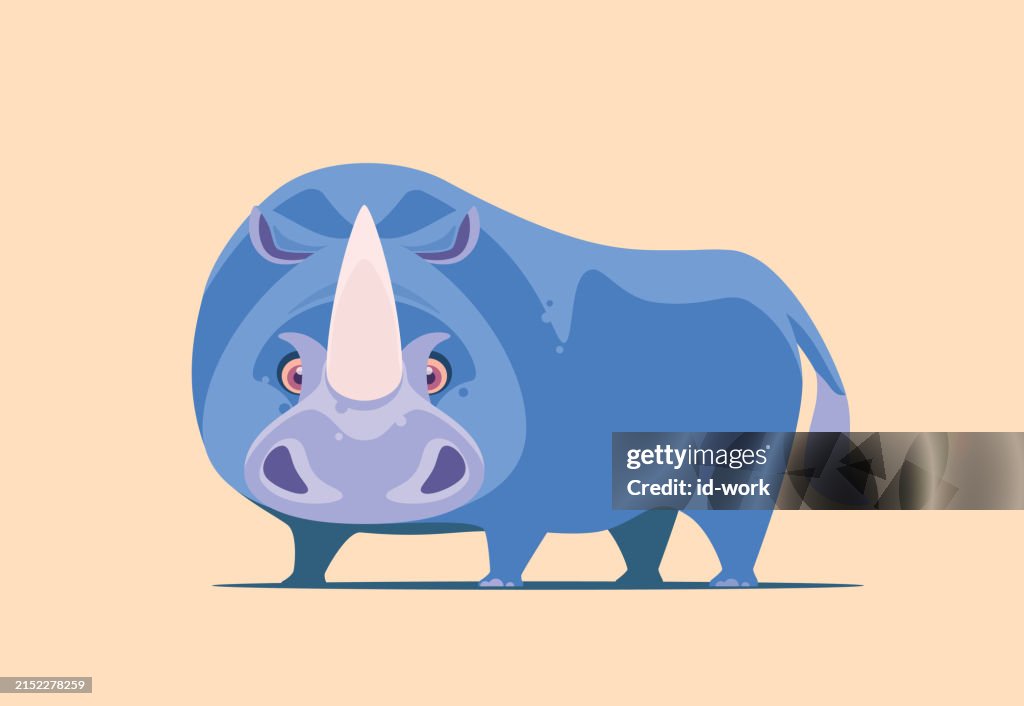 Funny rhino character