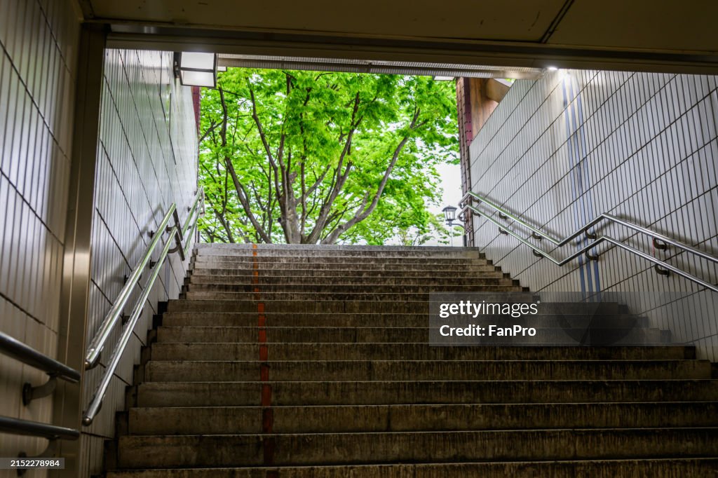 Underground garage exit