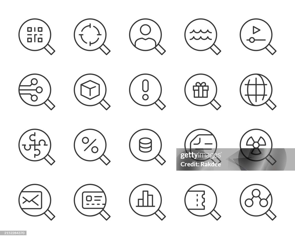 Magnifying Glass 1 - Light Line Icons