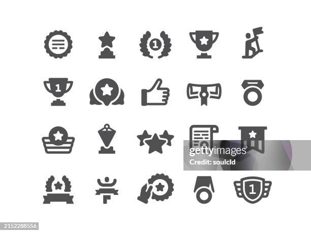 awards icons - winnings stock illustrations