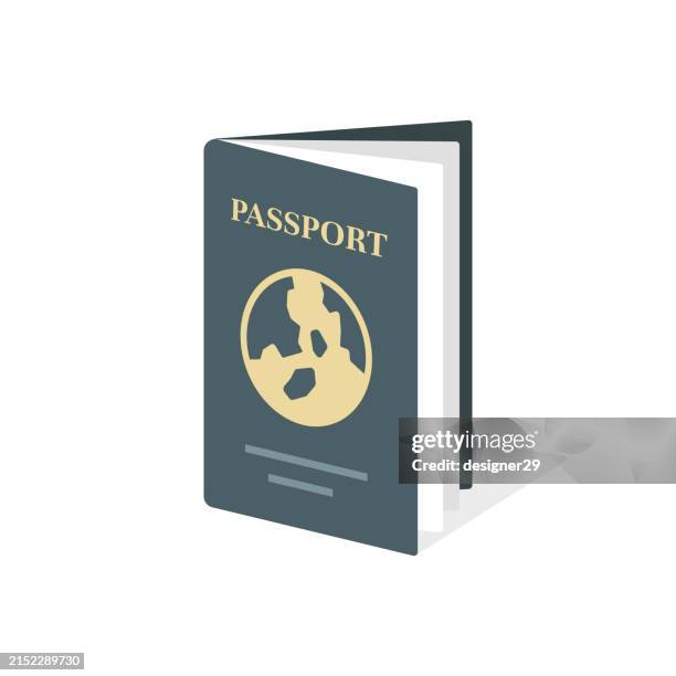passport vector design. - passport stock illustrations