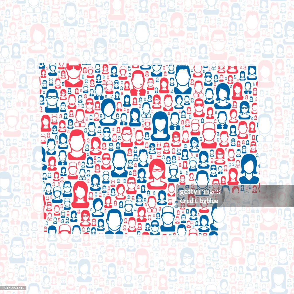 Huron County, Ohio. Map with blue and red People