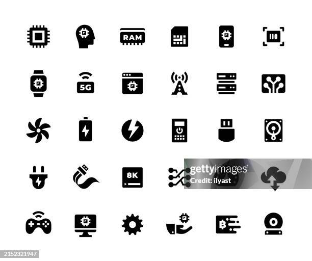 ilustraciones, imágenes clip art, dibujos animados e iconos de stock de conjunto de iconos sólidos para organizaciones ágiles - estabilidad