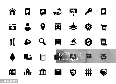 Solid Icon Set for Construction & Building Materials Solid Icon Set for Construction & Building Materials