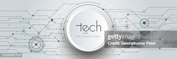 Grey Graphics Technology Grey White Abstract Technology Background With Various Technology ...