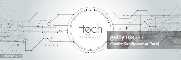 circuit board texture with communication technology concept. - semiconductor technology stock illustrations