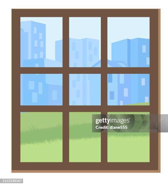 window isolated on a trasparent background - window frame stock illustrations