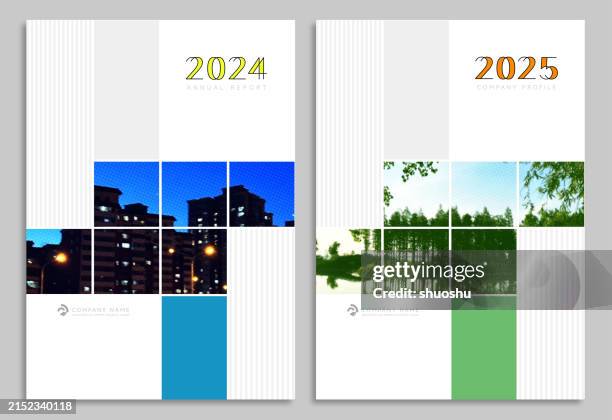 ilustraciones, imágenes clip art, dibujos animados e iconos de stock de vector de diseño de plantilla de portada de perfil de informe anual de empresa comercial - portada de revista