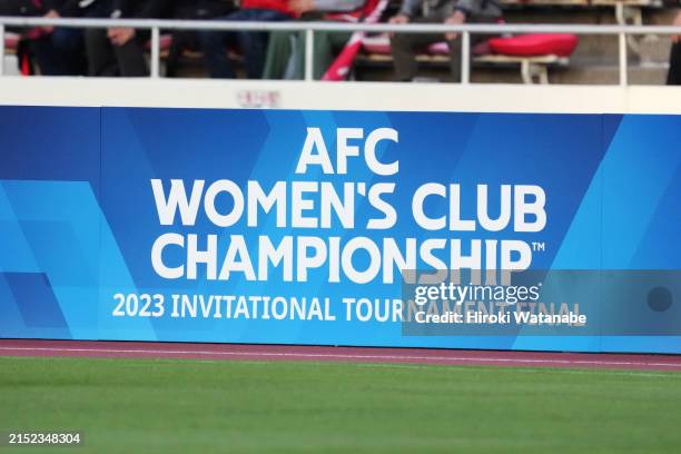 General view during the AFC Women's Club Championship Invitational Tournament Final between Mitsubishi Heavy Industries Urawa Red Diamonds Ladies and...
