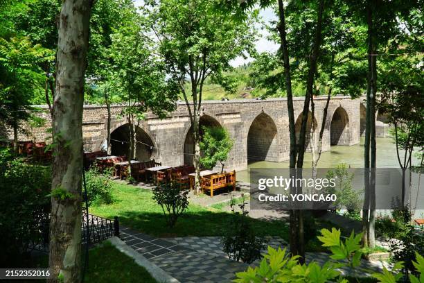 ten arches bridge in diyarbakir - diyarbakir stock pictures, royalty-free photos & images