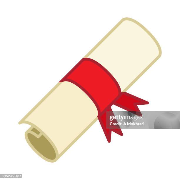 diploma icon. - certificate-icon stock illustrations