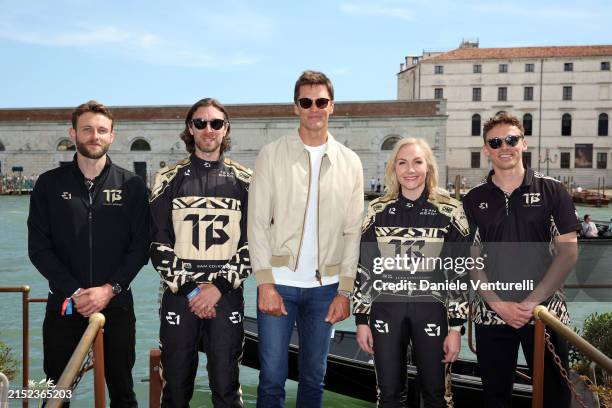 Ben King, Sam Coleman, Tom Brady, Emma Kimilainen and Joe Sturdy attend the E1 Venice GP 2024 at Hotel St Regis on May 10, 2024 in Venice, Italy.