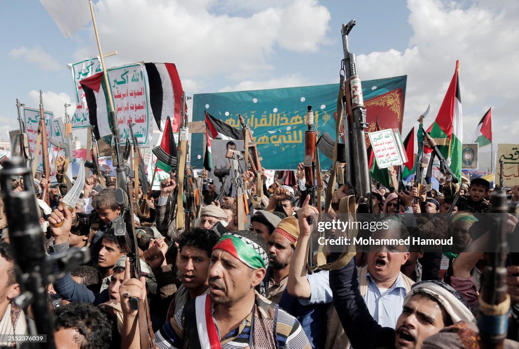 Mass Demonstration In Solidarity With Palestinians In Yemen