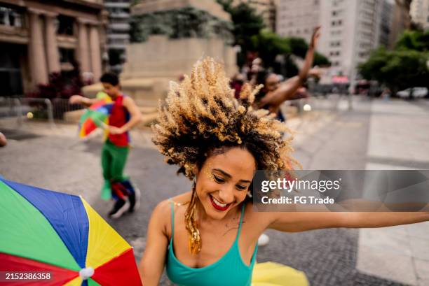 frevo dancer dancing in são paulo, brazil - latin music stock pictures, royalty-free photos & images