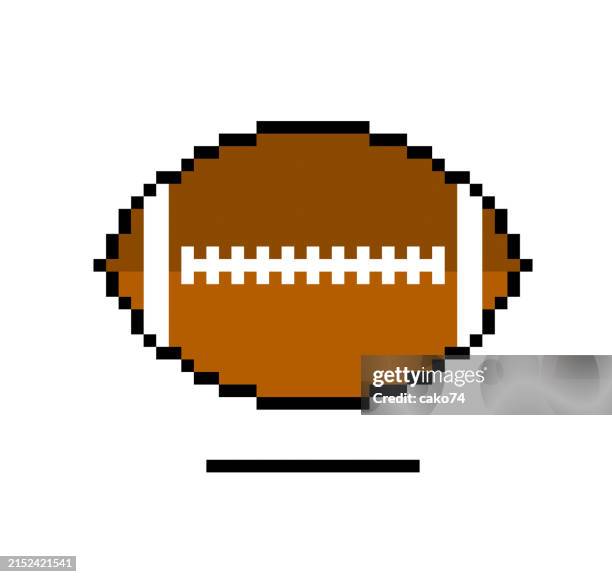 american football pixel style - touchdown vector stock illustrations