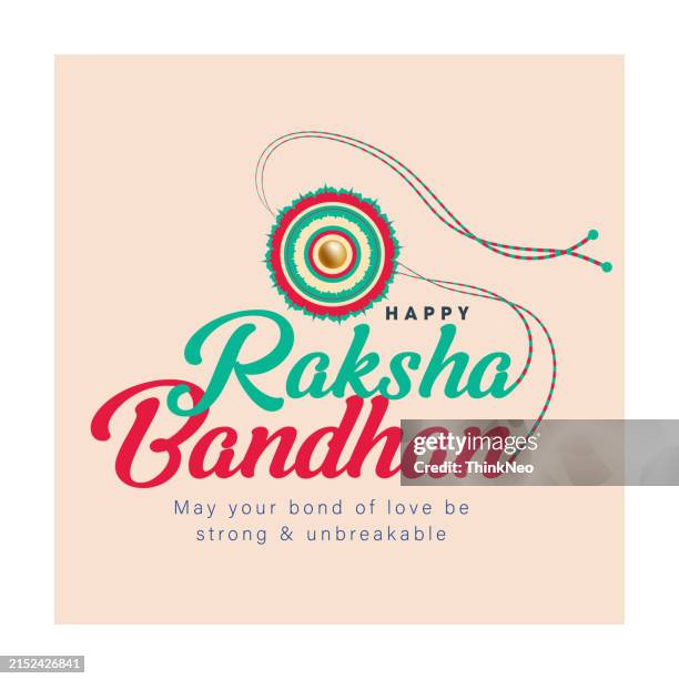 happy raksha bandhan sticker text typography - rakhi stock illustrations