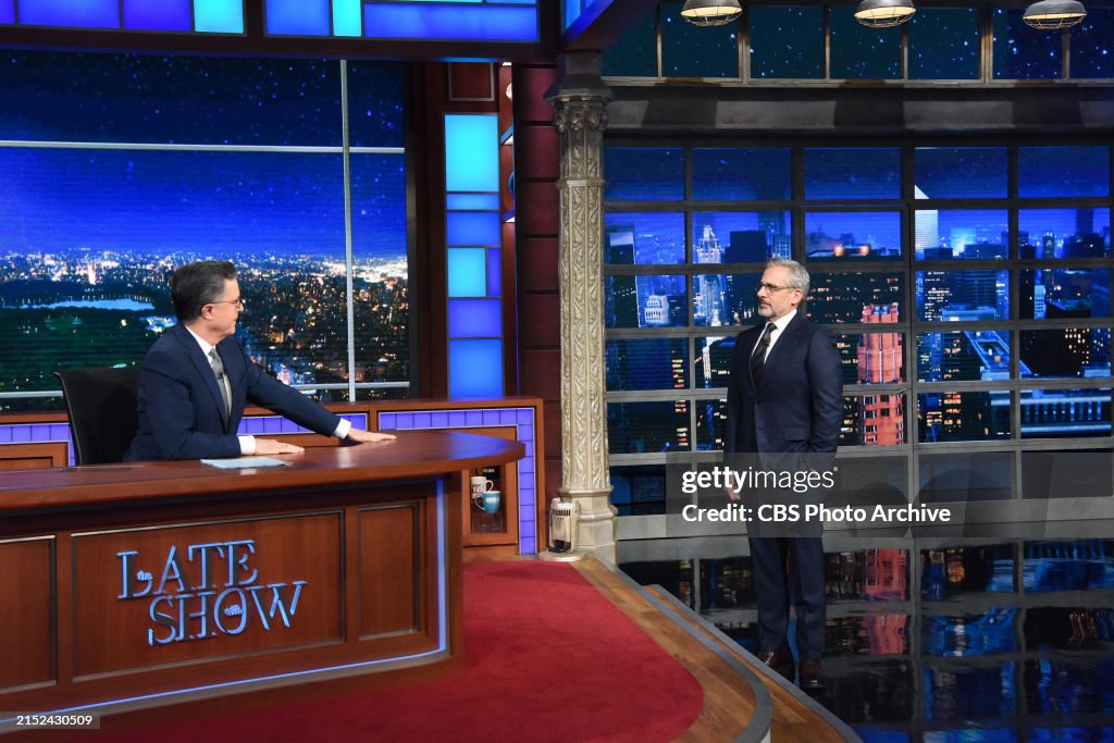 Peri Colbert The Late Show with Stephen Colbert and guest Steve Carell during ...