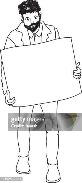 ilustraciones, imágenes clip art, dibujos animados e iconos de stock de ilustración de manifestantes protestando en una marcha de protesta por la concienciación en un estilo de boceto - pago de matrícula