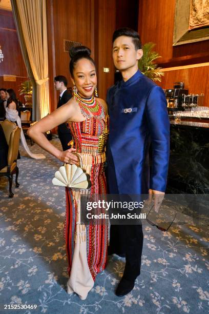 Shelby Rabara and Harry Shum Jr. Attend Gold Gala 2024 at The Music Center on May 11, 2024 in Los Angeles, California.