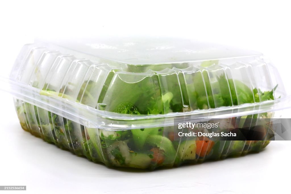Carry out food in a clear clamshell type container