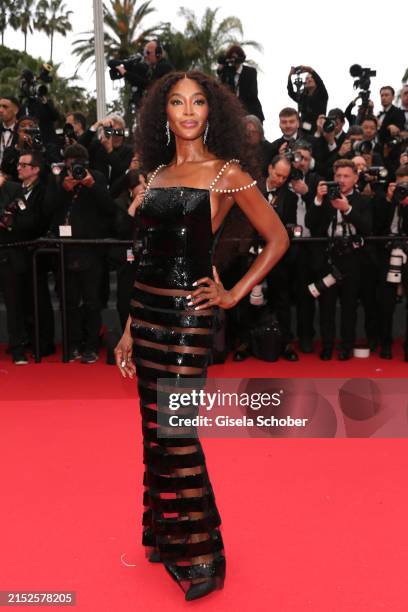 Naomi Campbell attends the "Furiosa: A Mad Max Saga" Red Carpet at the 77th annual Cannes Film Festival at Palais des Festivals on May 15, 2024 in...