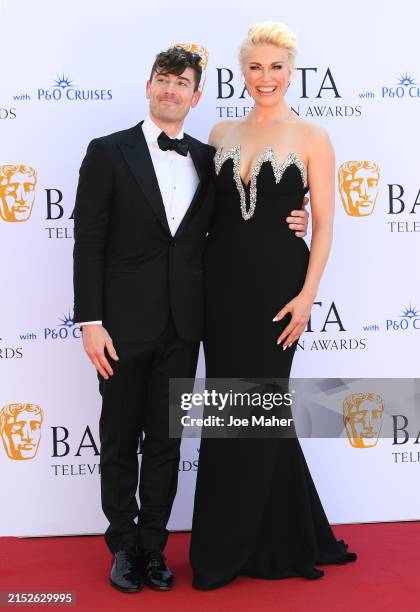 Nick Todisco and Hannah Waddingham attends the 2024 BAFTA Television Awards with P&O Cruises at The Royal Festival Hall on May 12, 2024 in London,...