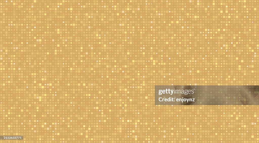 Seamless golden glittering sequins background