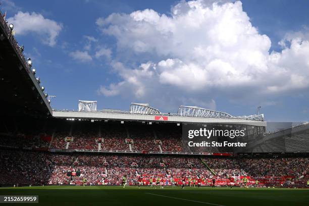 General view of the action at Old Trafford during the Premier League match between Manchester United and Arsenal FC at Old Trafford on May 12, 2024...