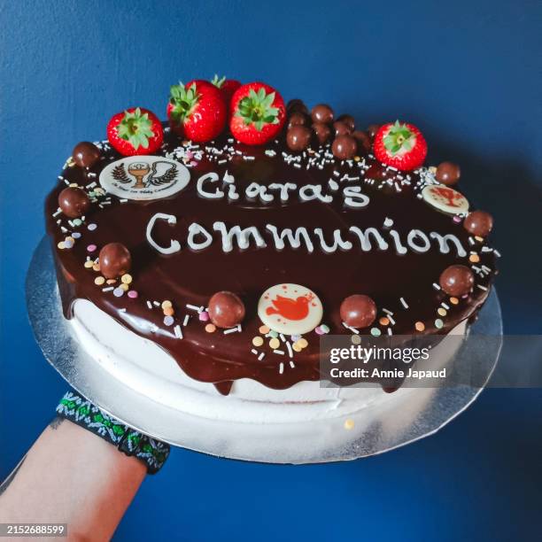 Communion Cake Message 82 First Communion Cake Stock Photos, High-Res Pictures, and Images ...