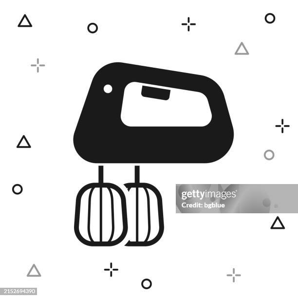 hand mixer. icon on white background - baking cake stock illustrations