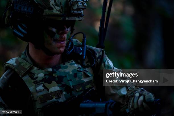 army tactical training concept. - army communication stock pictures, royalty-free photos & images