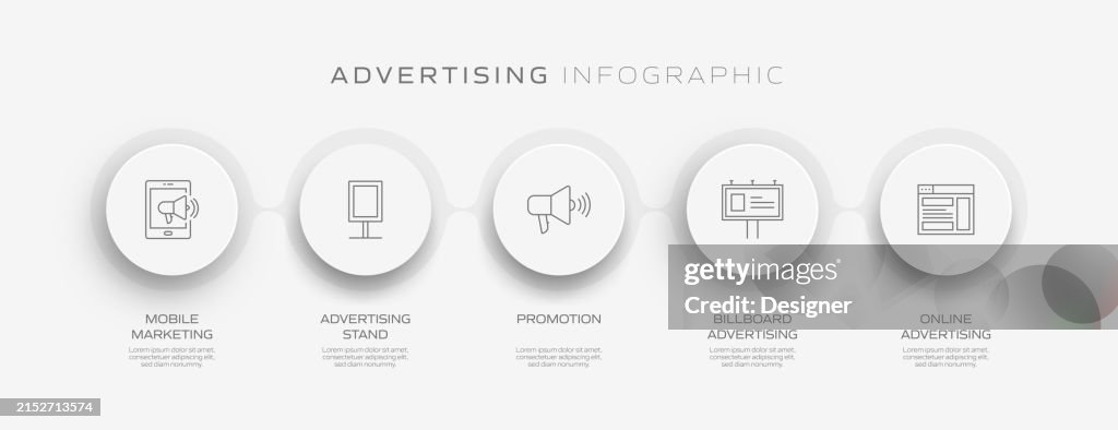 Advertising Related Process Infographic Template Process Timeline Chart ...