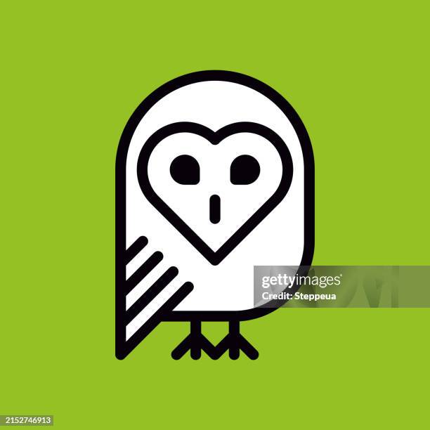 stockillustraties, clipart, cartoons en iconen met owl logo - uil