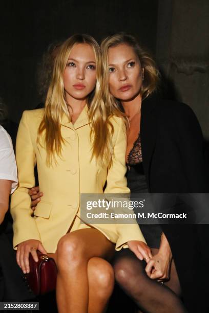 Lila Moss and Kate Moss attend the Gucci Cruise 2025 Fashion Show at Tate Modern on May 13, 2024 in London, England.