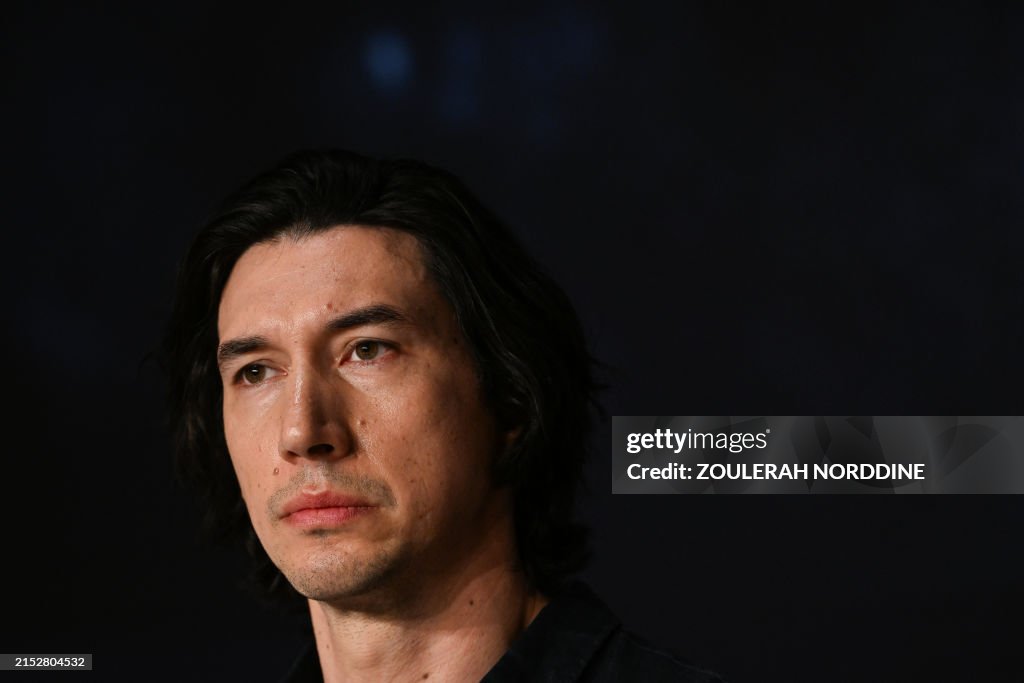 Driver Actor US actor Adam Driver looks on as he gives a press conference for the ...