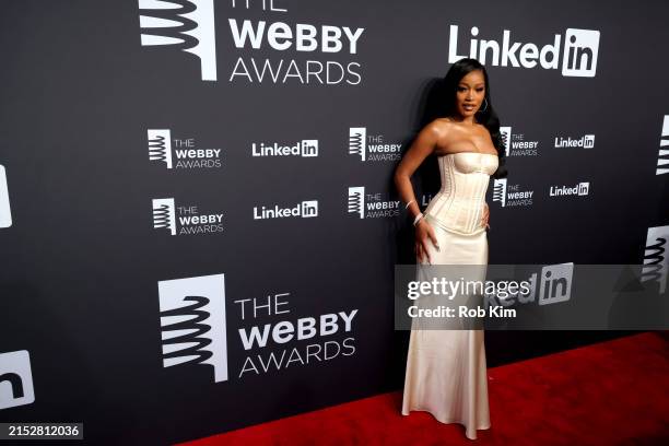 Keke Palmer attends the 28th Annual Webby Awards at Cipriani Wall Street on May 13, 2024 in New York City.