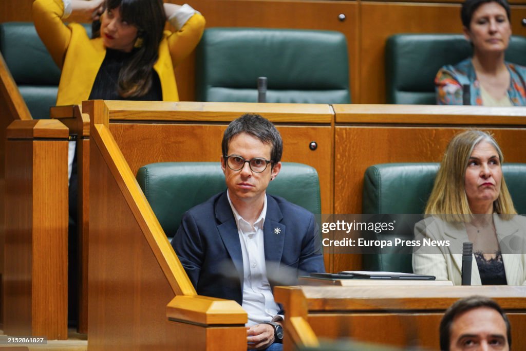 Basque Parliment The EH Bildu candidate for lehendakari, Pello Otxandiano, and the ...