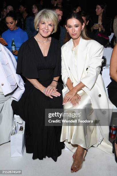 Julie Bishop and Eleanor Pendleton attend the Acler show during Australian Fashion Week Presented By Pandora 2024 at Carriageworks on May 14, 2024 in...