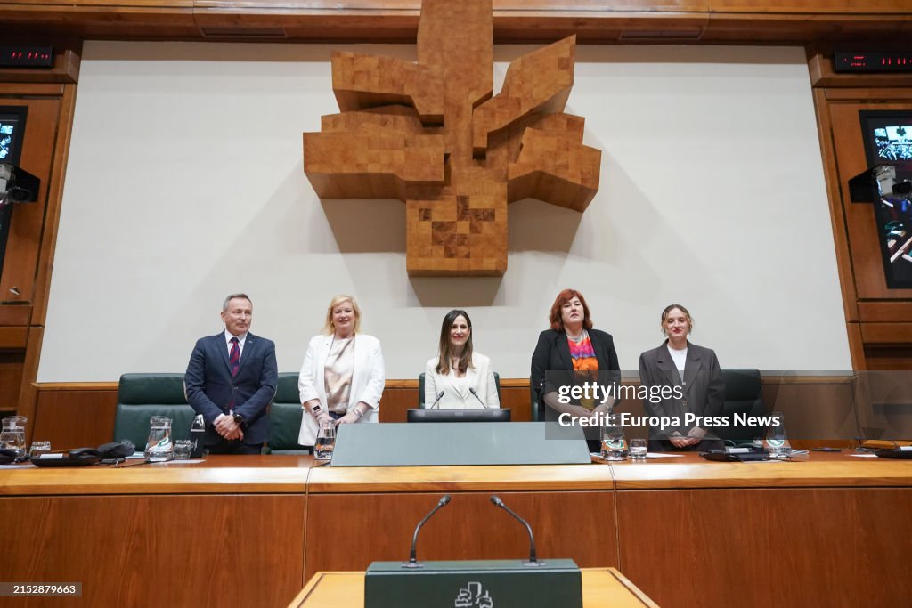 Basque Parliment Bureau of the Basque Parliament composed of PNV deputy Jon Aiartza ...