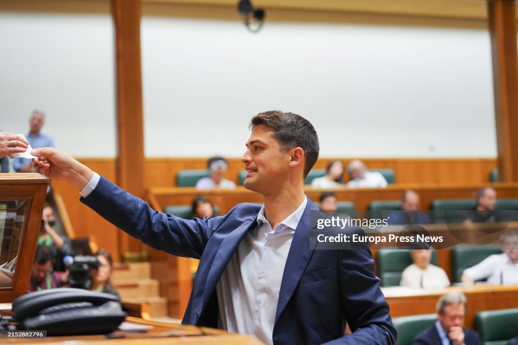 Basque Parliment The EAJ-PNV candidate for mayor of Asparrena, Joseba Diez Antxustegi ...