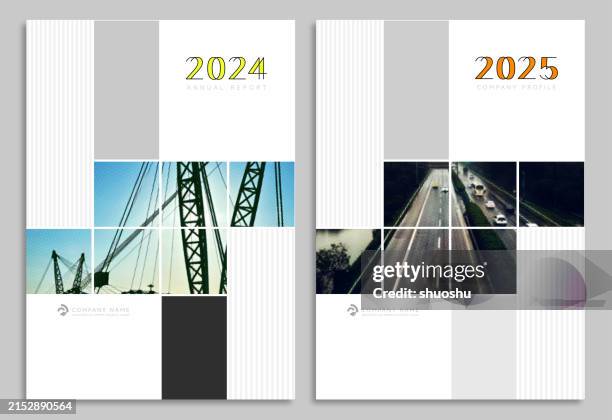 vektor des geschäfts unternehmen jahresbericht profil cover a4 vorlage design sammlung - buchdeckel stock-grafiken, -clipart, -cartoons und -symbole