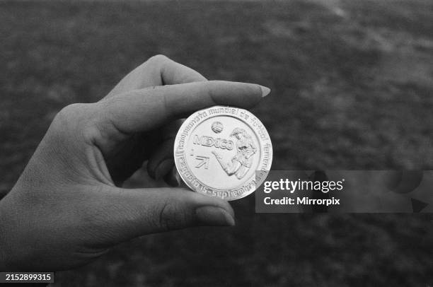 Souvenir coin from the 1971 Women's World Cup, held in Mexico, 15th August to 5th September 1971. The football tournament was organised by the...