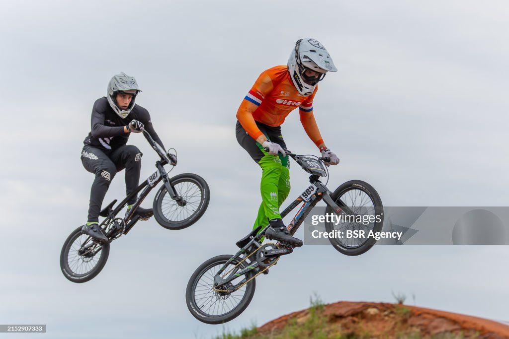 Competitive Bmx Racer Jesse de Veer of the Netherlands during the 2024 BMX Racing World ...