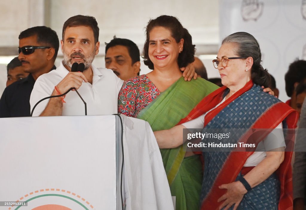 Congress Rally Rai Bareilly Congress leader and Candidate from Raebareli Lok Sabha seat Rahul ...