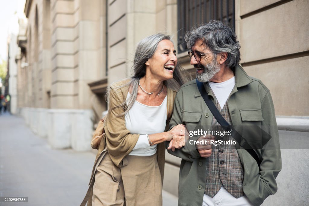 Portrait of a happy mature couple having a fun vacation