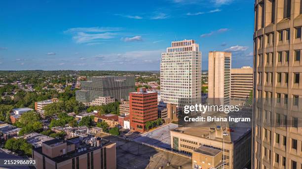 aerial drone view of delaware - wilmington delaware stock pictures, royalty-free photos & images