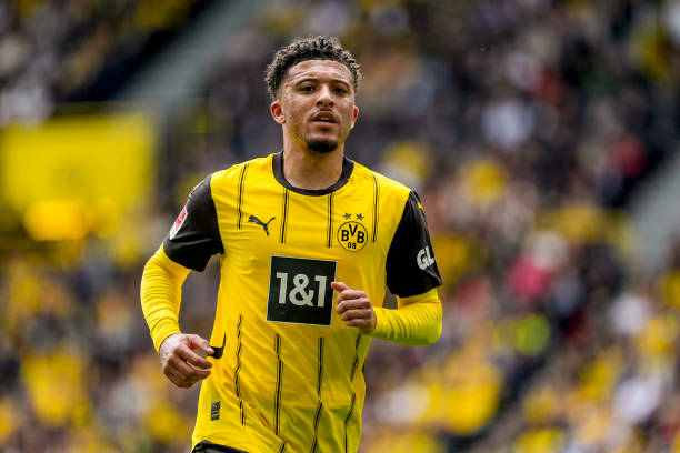 Jaden Sancho of Borussia Dortmund in action during the Bundesliga match between Borussia Dortmund and SV Darmstadt 98 at Signal Iduna Park on May 18,...